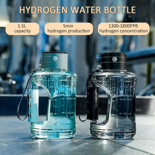 Hydrogen Water Bottle 1.5L Hydrogen Rich Portable Sports Water Bottle Rich Molecular Hydrogen Water Generator Water Filter